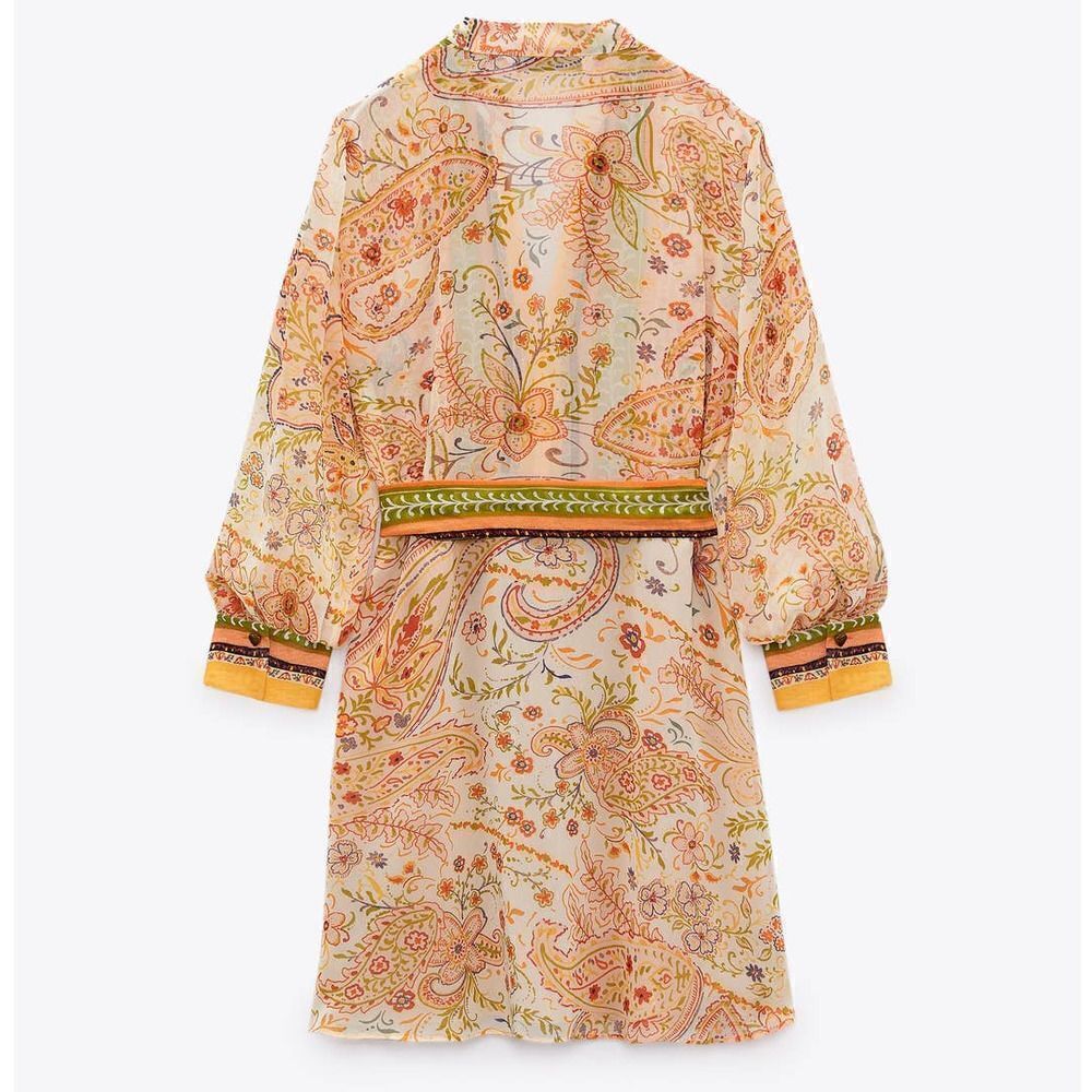ZARA SHIRT DRESS BELTED NEW - Picture 5 of 7